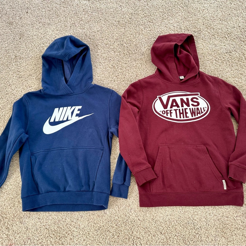 Nike and Vans hoodie .